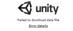 unity3d failed to download data file 解决方案